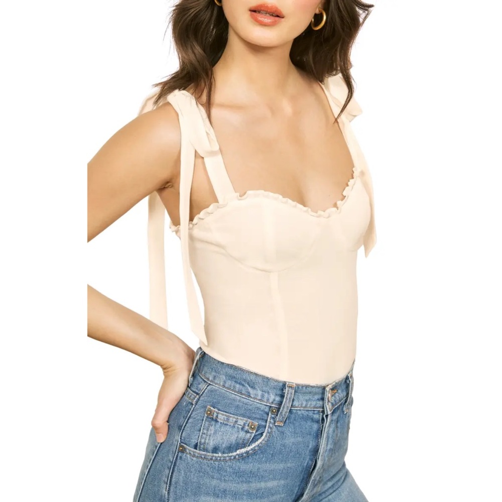 Reformation Blanca Ivory Top